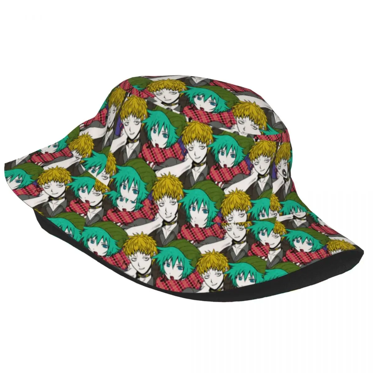 YTTD Shin Tsukimi Keiji Shinoji Bucket Hats Headwear Your Turn To Die Anime Game Fishing Fisherman Cap Hiking Bob Lightweight