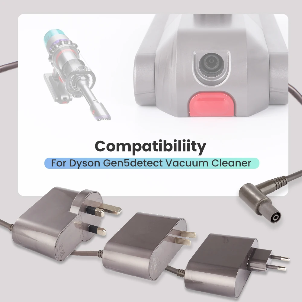 شاحن محول الطاقة لدايسون Gen 5 G5 كشف ملحقات المكنسة الكهربائية SV23 شاحن بطارية مصدر الطاقة المملكة المتحدة الاتحاد الأوروبي الولايات المتحدة التوصيل