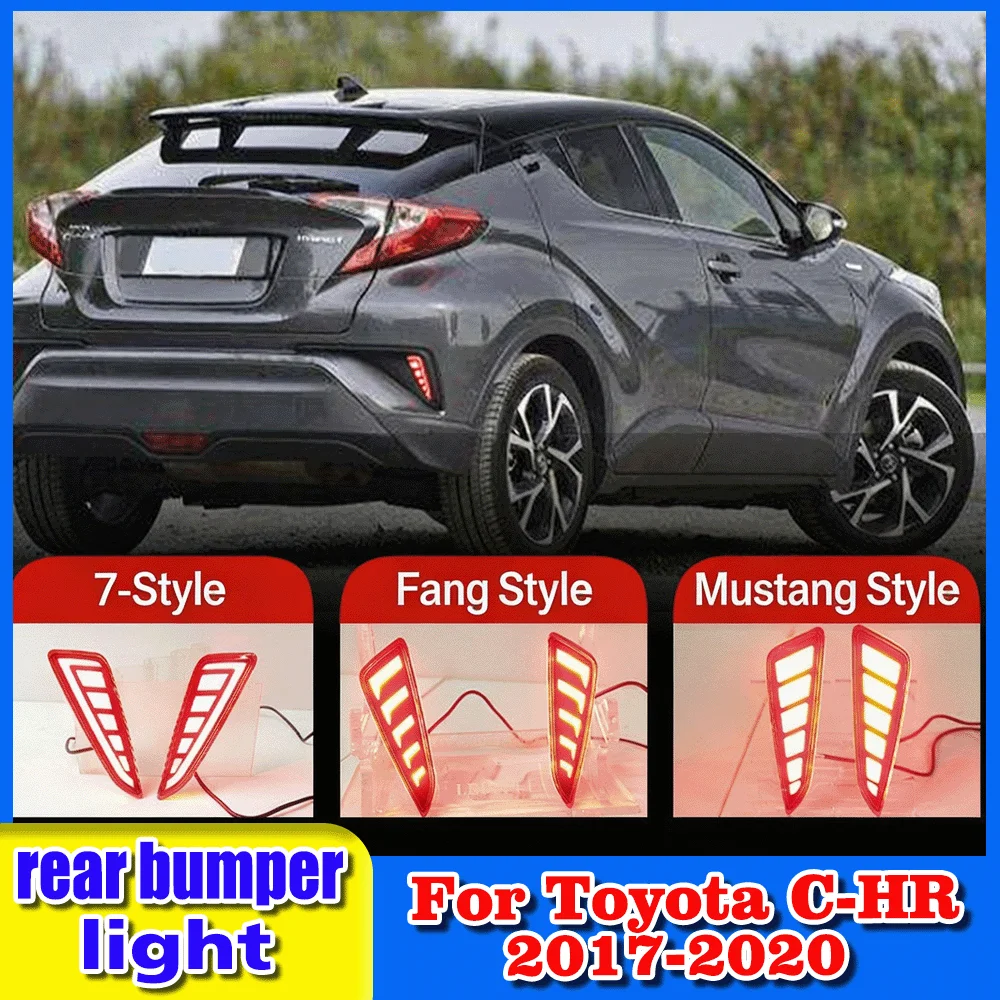 For Toyota C-HR 2017-2020 Rear bumper lights and rear fog lights applicable to models manufactured between