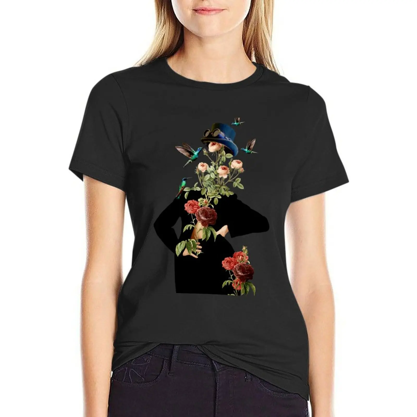 Wildflowers- Flowres head woman T-Shirt Short sleeve tee new edition t-shirt dress for Women graphic