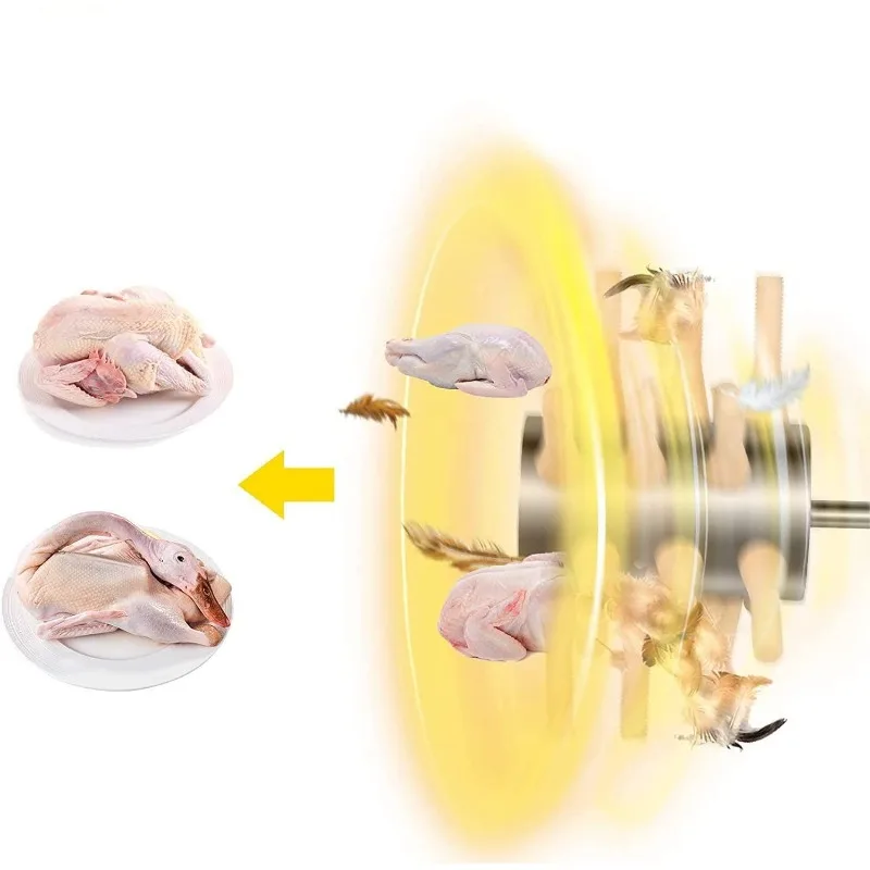 Chicken Plucker Drill Attachment Stainless Steel Chicken Plucker 18-Fingers Chicken Feather Removal Plucker Machine