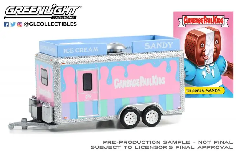 

GREENLIGHT 1/64 Ice Cream Sandy - Retail ice cream Trailer 54090-D Collection of die-cast alloy trolley model ornaments