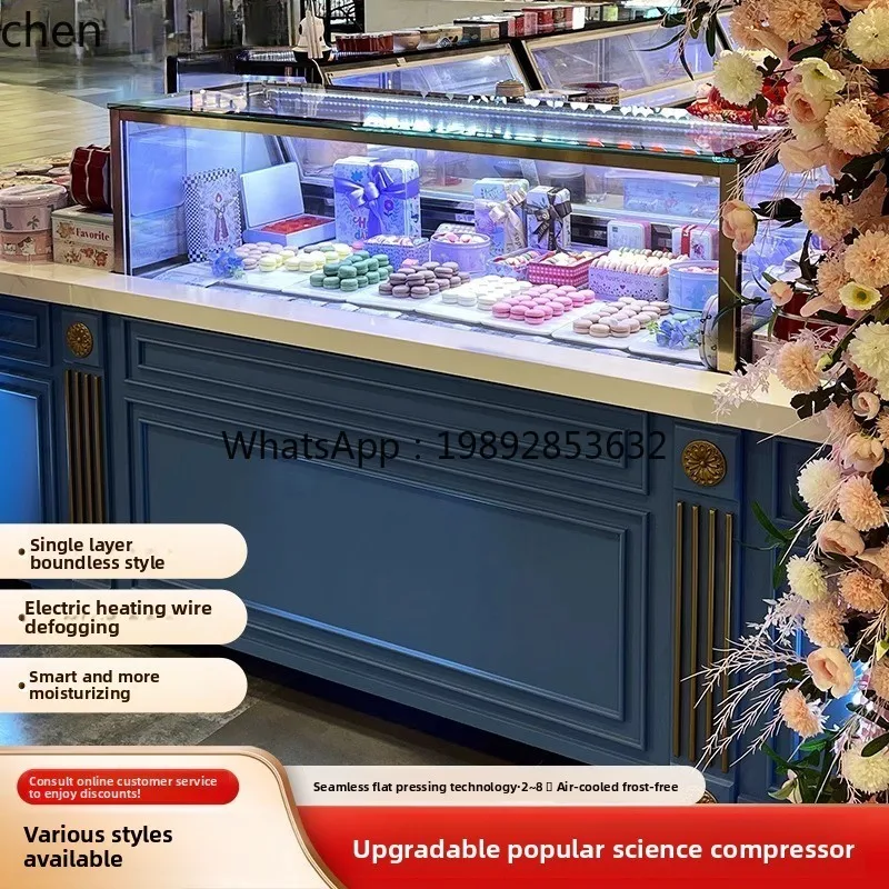 vetrina per torte monostrato ad angolo retto West Point dessert frutta congelatore ad aria fresca refrigerato