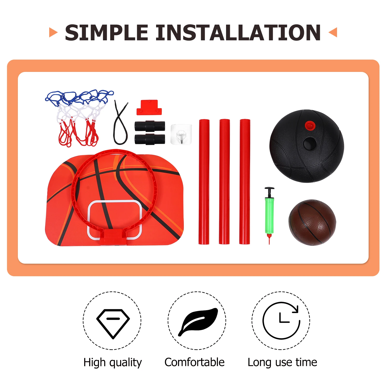 

1 set 1 Set Basketball Game Indoor Kids Hoop Basketball Toy Educational Game For Children Throwing Training Kit