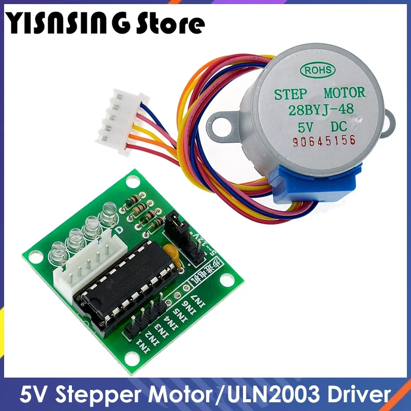 5V 4-Phase 28BYJ-48 DC Gear Step Stepper Motor ULN2003 Driver Board ULN2003 PIC MCU DIY