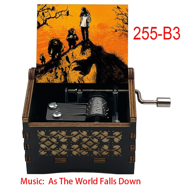 As The World Falls Down Music, Wooden Music Box 18 Note Musical