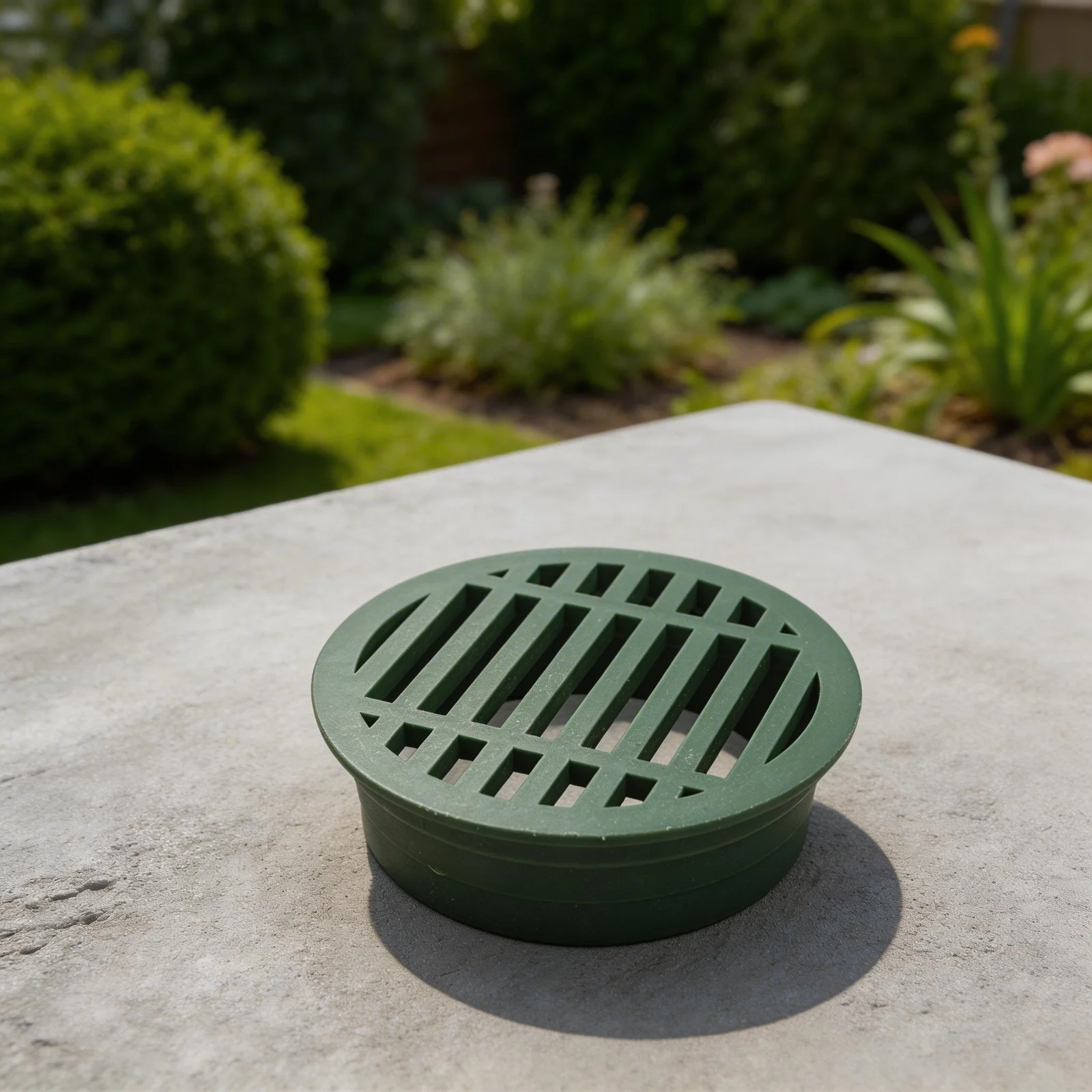 Water Flow Management Floor Drain for Lawns and For Green Spaces Longlasting Plastic Design Suitable for Outdoor Installation