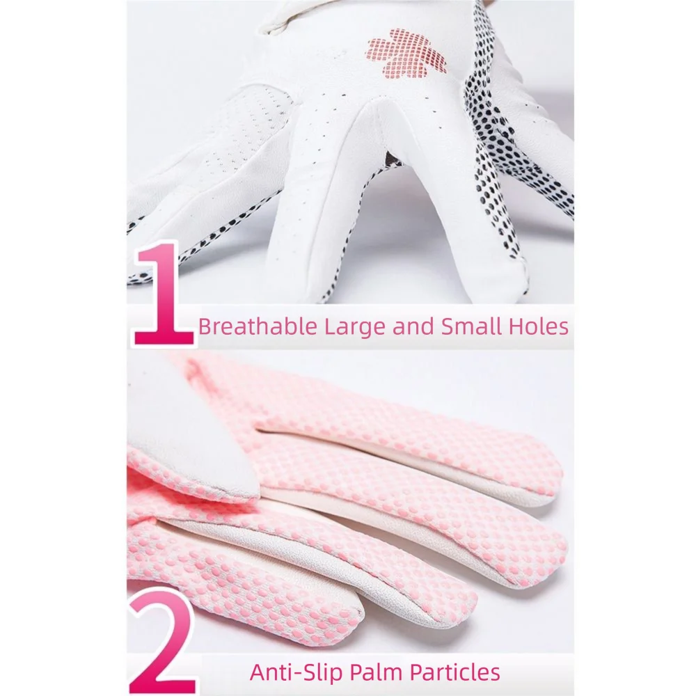 Breathable Women's Golf Gloves Wear Resistant Non-slip Sport Gloves Soft Elastic Full Finger Golf Gloves Golfer Gift