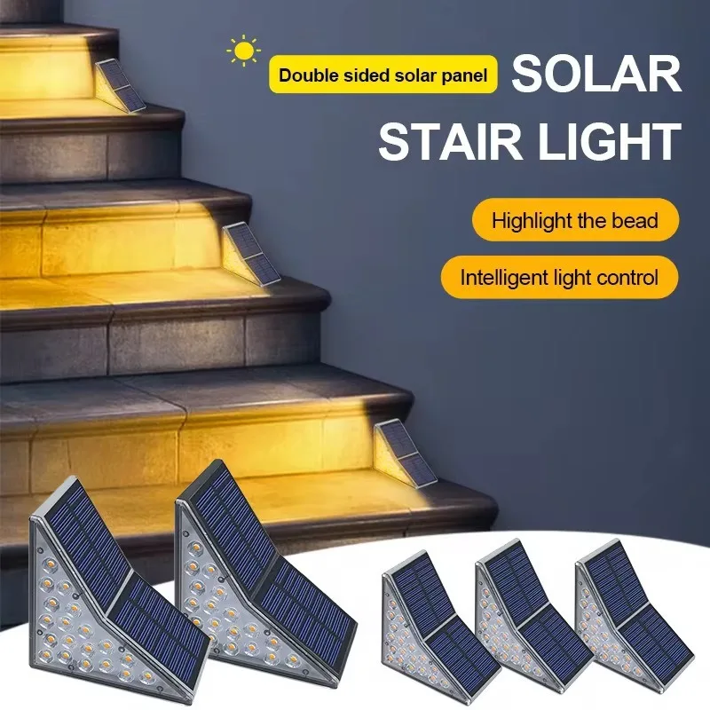 

1/4PCS Solar Step Lights Outdoor LED Lamp Waterproof Outside Solar Lights for Stair Patio Garden Courtyard Door Sidewalk Decor