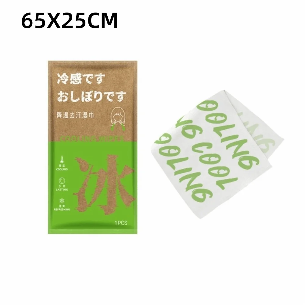 1/2/5pcs Portable Reusable Cooling Ice Wipes Absorb Sweat Lasting Refreshing Towel Cleaning Wipes Outdoor Sports