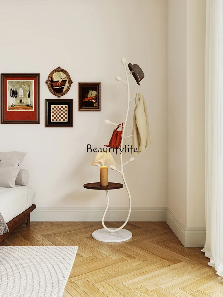 Nordic Modern Simple Coat Rack Bedroom Household Cream Style Ancient French Floor Hanger