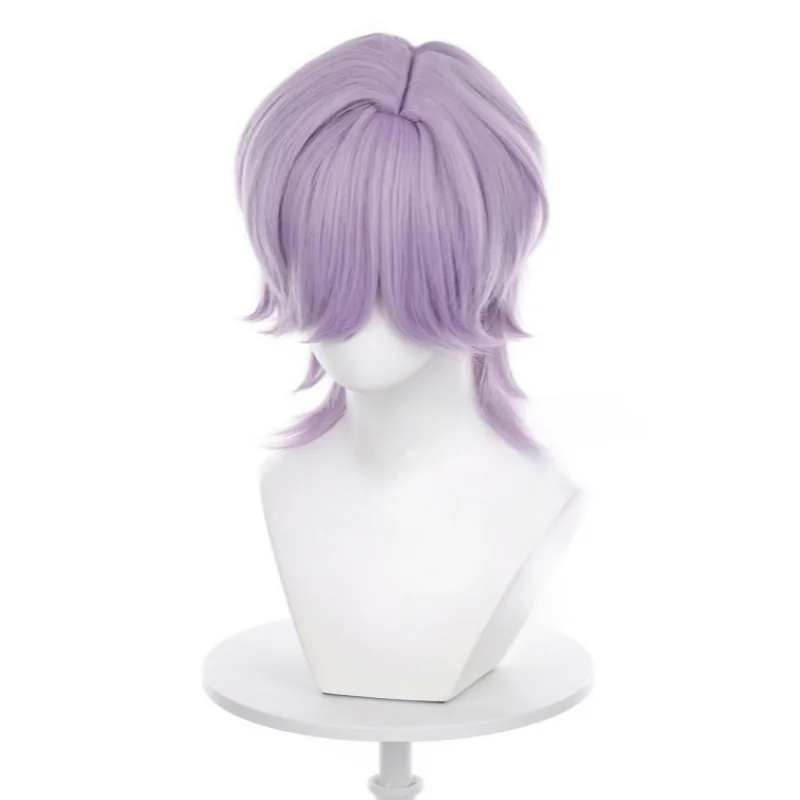Moive KPop Demon Hunters Superstar mystère perruque cheveux synthétiques résistants à la chaleur Cosplay Halloween fête violet perruques + bonnet de perruque