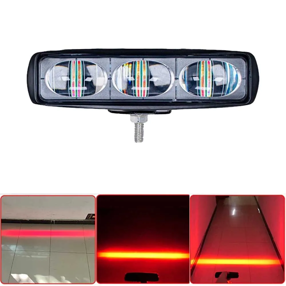 Universal New Auper-Concentrated Forklift LED Straight Warning Light High-bright Red Light Safety Area Signal Light 12-24V