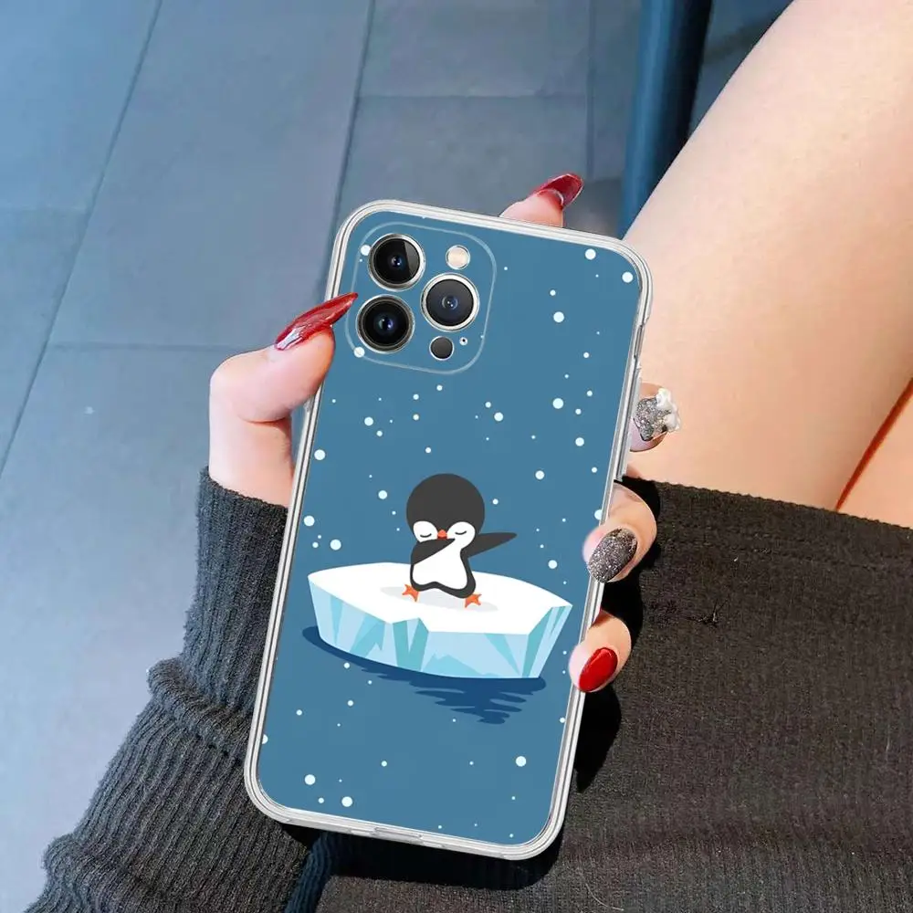 Cute Lovely Penguin Phone Case Silicone Soft for iphone 15 14 13 12 11 Pro Mini XS MAX 8 7 6 Plus X XS XR Cover