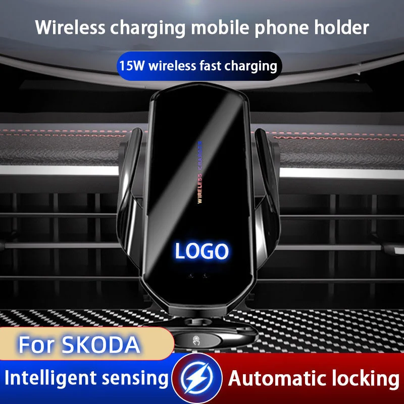 

Car Phone Navigation Holder Base Wireless Charger Magnetic For Skoda Superb Rapid Fabia Octavia Pro Kodiaq KAROQ KAMIQ Accessory