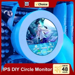 2.1 Inch Round Screen IPS Dynamic Display Temperature AIDA64 Circle Monitor DIY Covering 120/240/360 Water Cooling PC CPU AIO