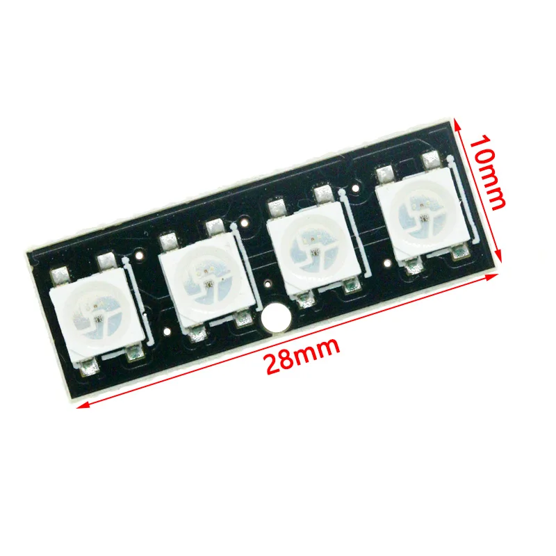 4-bit WS2812 LED Bead Module Bar Light Bar Full Color Drive Illustrated Light Development Board Module Microcontroller