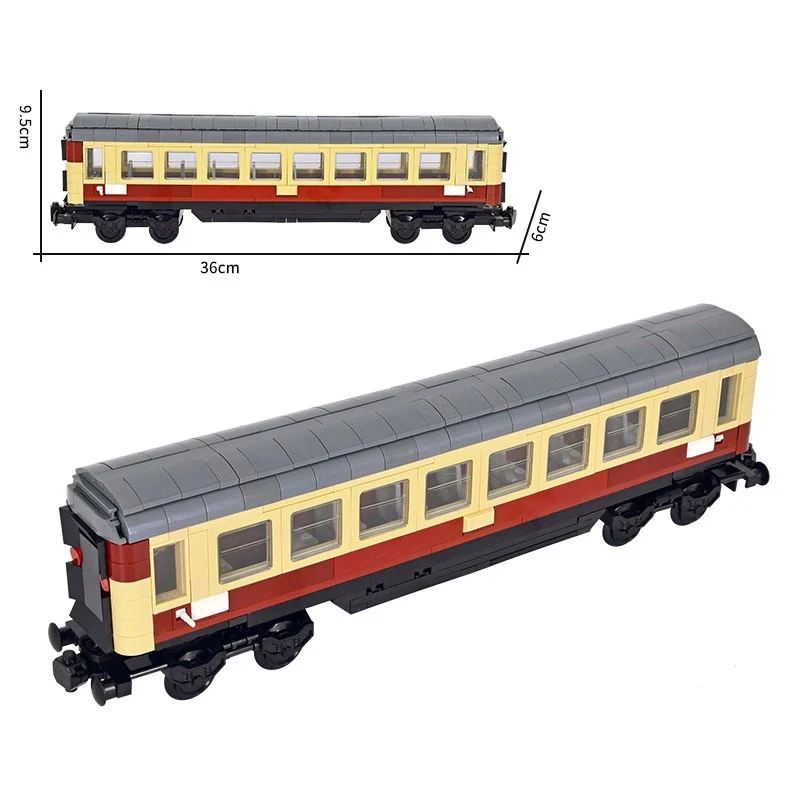 MOC City Creative Cargo Train Rheingold Double-decker Transport Vehicle Building Block Bricks 60052 60336 DIY Technical Kids Toy - view 5