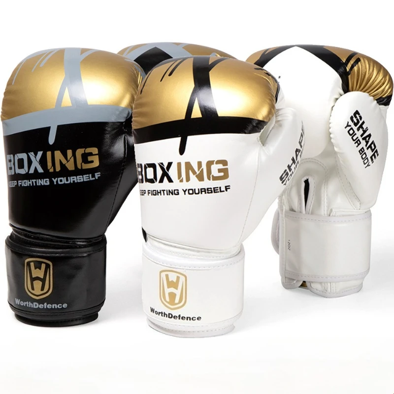 Hombres Mujeres PU Kick Boxing guantes Karate Muay Thai lucha libre MMA Sanda entrenamiento adultos niños equipo de combate