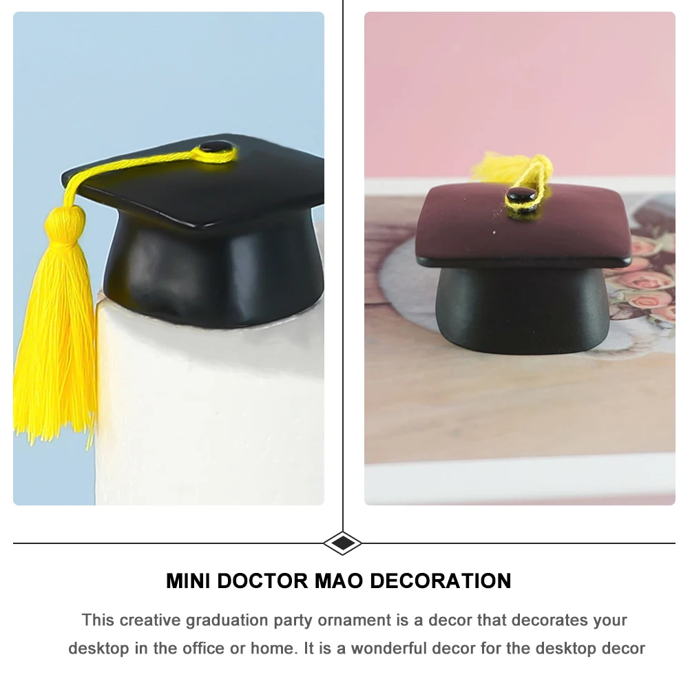 

Doctoral Resin for Mini Graduation Season Souvenir nament Doctoral Caps Graduation Season Souvenir Mini Garden nament