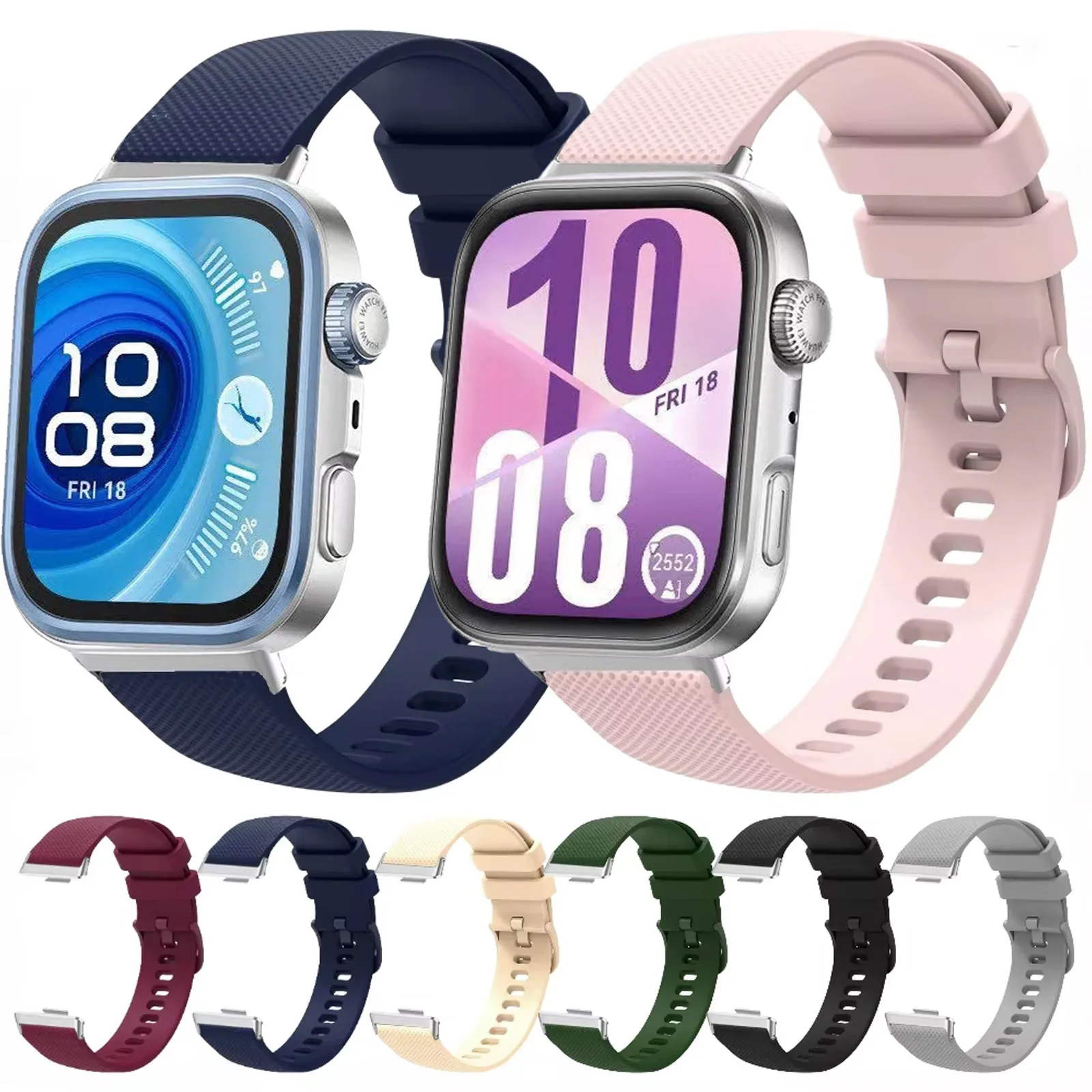 

Silicone Strap for Huawei Watch Fit 3/4/4 Pro Replaceable Bracelet Watchband for Huawei Watch Fit 3/Fit 4 Pro Bracelet accessory