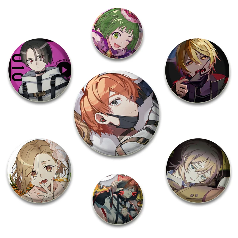 58mm Cartoon MILGRAM Anime Shidou Kirisaki Es Haruka Sakurai Yuno Kashiki Fuuta Kajiyama Mu Kusunoki Plastic Badge Brooch Pins