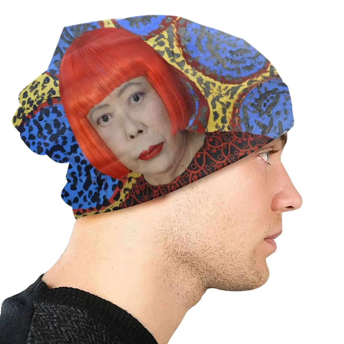 Yayoi Kusama Self-portrait Bonnet Hat Knitting Hat Men Women Cool Unisex Adult Winter Warm Skullies Beanies Caps