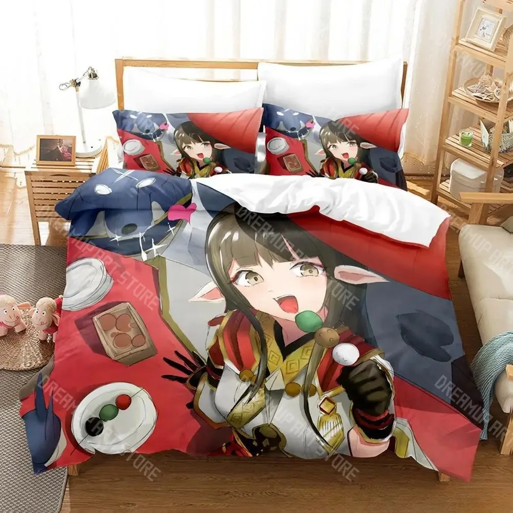 3D Printed Monster Hinoa Minoto Hunter Bedding Set for Boys Girls Duvet Cover Twin Queen King Full Single Double Sizes