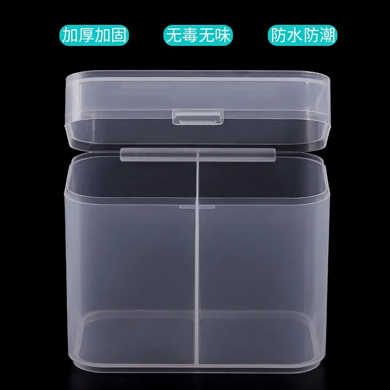 1Pcs Transparent Plastic Beads Storage Box Small Items Crafts Hardware Storage Square Container Case Jewelry Organizer Case