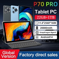 2025Global Version Hauwei P70 PRO Tablet  11inch HD 4K Android 14 22GB+2T 20000mAh WiFi 5G Dual SIM Dual standby PhoneGPSTablet