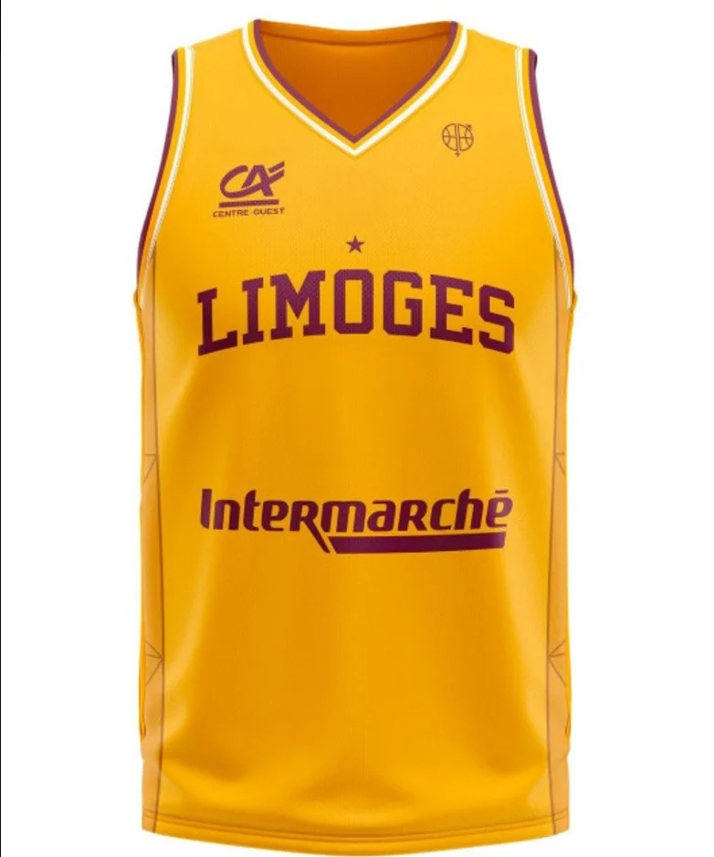 2026 New Hot Limoges CSP Basketball Suit, Quick Drying Breathable Sleeveless Shirt, Family Parent-child Outfit