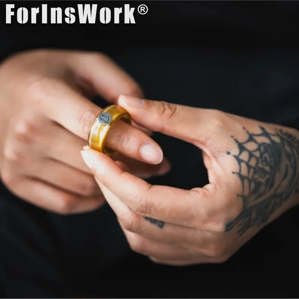 LAUTIE PEl-Amber 17mm /18,5mm/20mm Mechanic-I Fidget Ring Spy Wars Series Metal Fidget Spinner escritorio juguete edición limitada