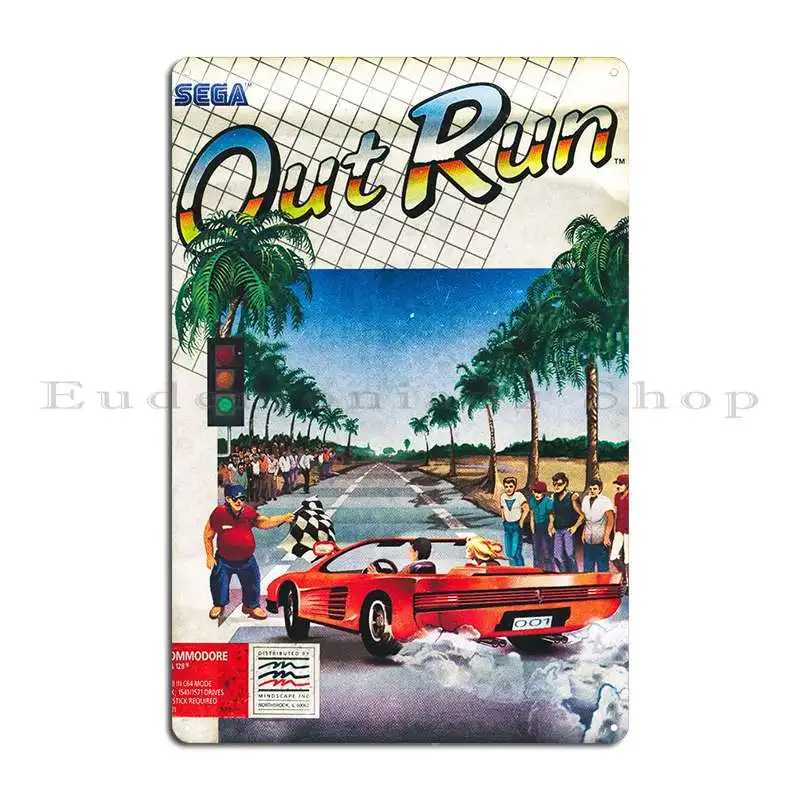 Retro Gaming Outrun Metal Sign Customize Club Garage Living Room Design Tin Sign Poster