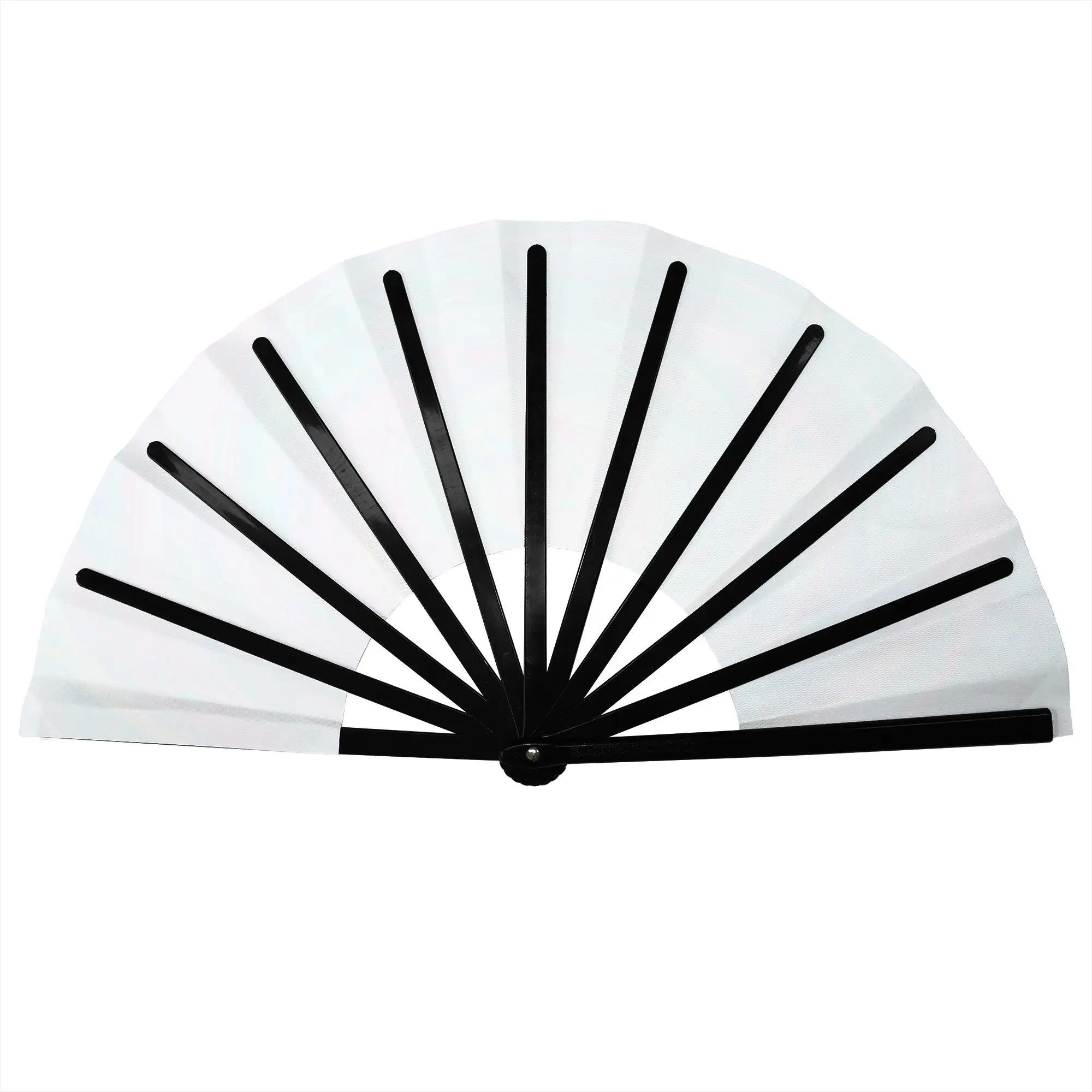 Rainbow Tie Dye Traditional Folding Fan Oriental Art Abstract High-Quality Polyester Fans Gift  Exquisite Decorative Hand Fan