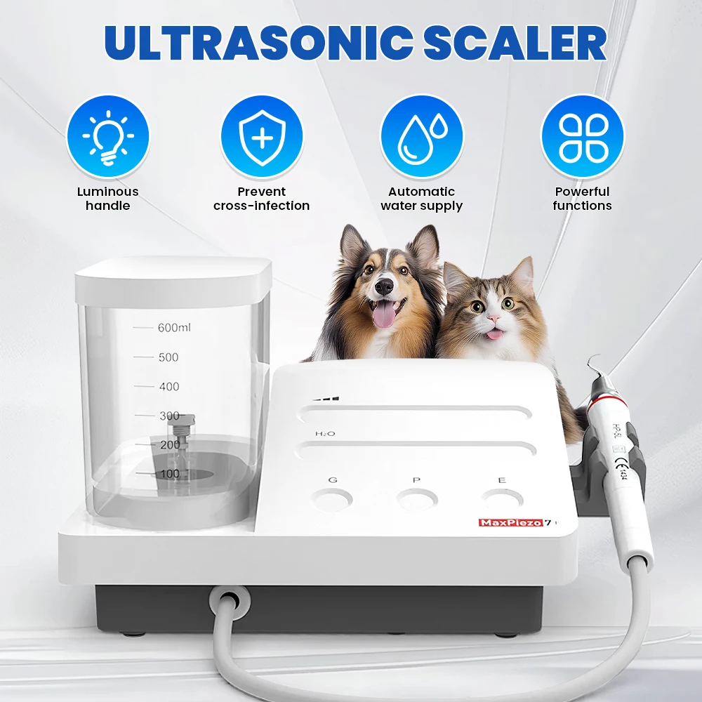 Dental Ultrasound Scaler with LED Water Bottle 8 Tips Self-water supply Periodontics Endo Scaling Teeth Cleaning Machine