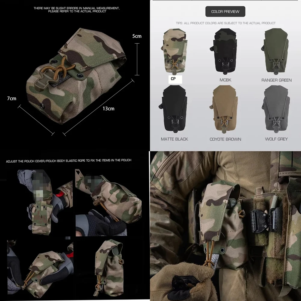 

Тактический карман Banger FerroStyle, тактическая сумка для дымовой гранаты, сумка для гранаты, регулируемый ремень MOLLE, снаряжение