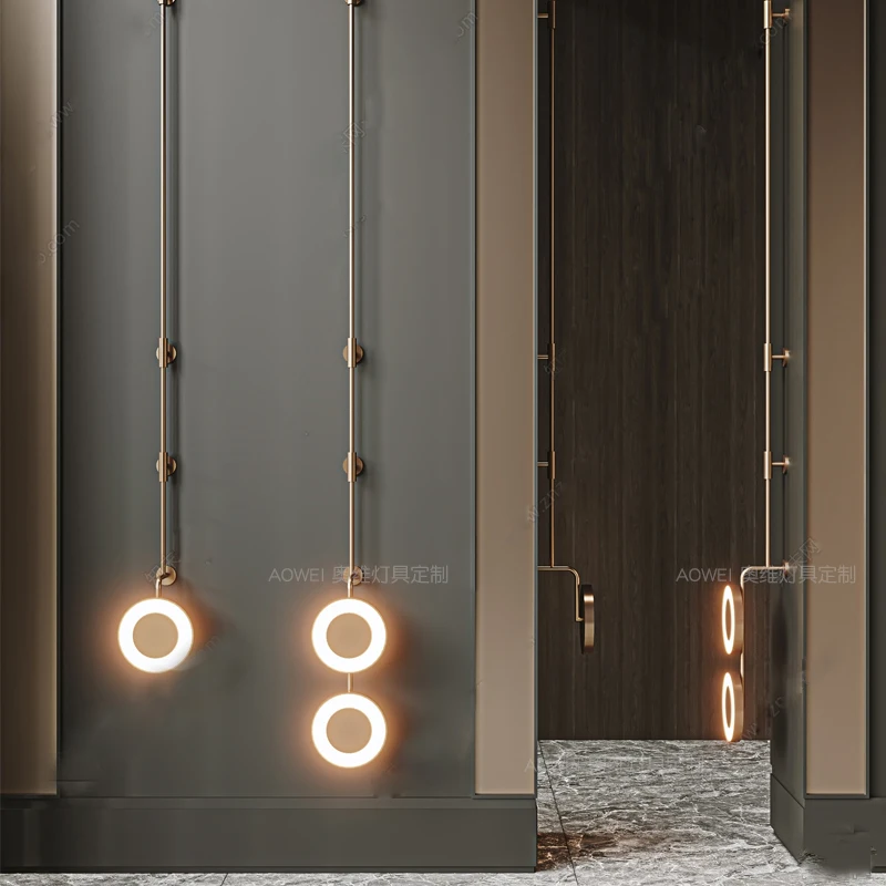 

Lighting custom long pole wall lamp hotel corridor KTV club bar personalized creative decorative lamp custom map