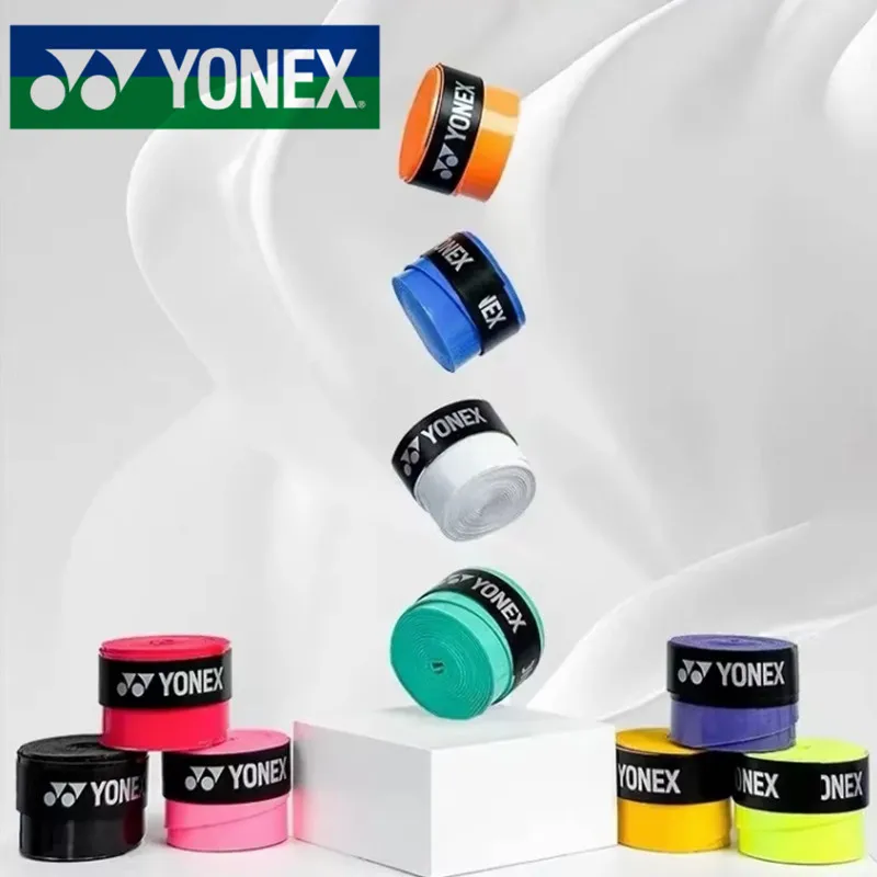 10PC YONEX Overgrip Badminton Racket Viscose Non-slip Sweat-absorbent Flat Tape Grip Handle Tennis Sports Wrapped Tape