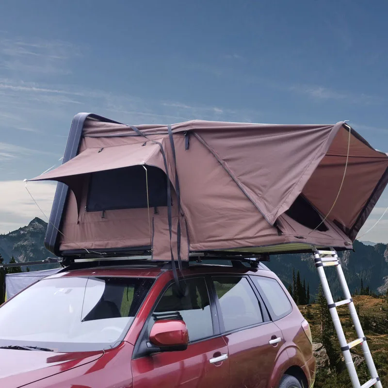 High Quality Camping Rooftop Tent Hard Shell  Tent For Outdoor Hiking Foldable Side opening Car Tent Roof Top