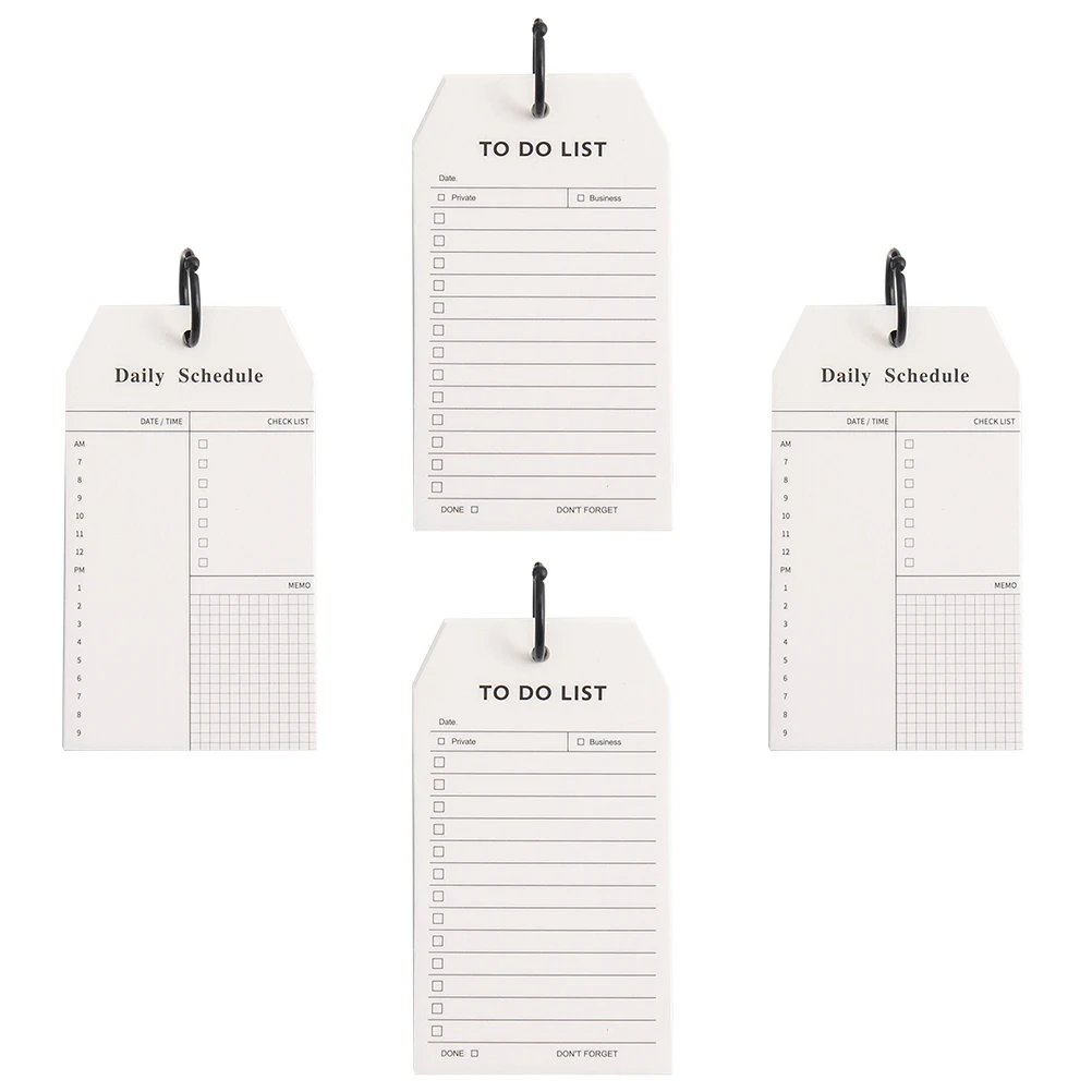 

4 Pcs Diary Book Mini Paper Office Spiral Management Writing Notepad Agenda Planner Schedule Notebook Student