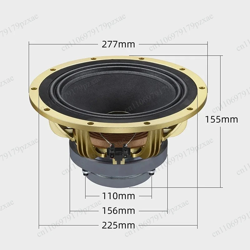 High‑End 10 Inch Two‑Way Coaxial Hifi Speaker Unit 250W Aluminum Alloy Bracket for Audio System DIY Modification