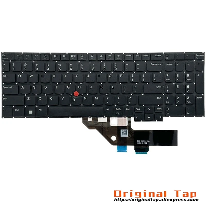 US English Keyboard for Lenovo Thinkpad E16 Gen 1 5N20W68240 5N20W68276 5N20W68312