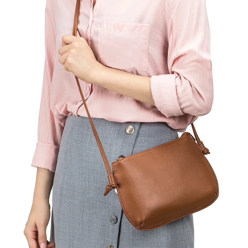 Genuine Leather Shoulder Crossbody Bag For Women Manufacturer Wholesale  Fashion Mobile Phone Bag Earphone Key Lipstick Pouch.
