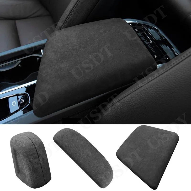 

Для Volvo XC60 S60 V60 2018-2022 Замшевый кожаный подлокотник, крышка корпуса/крышка рычага переключения передач/футляр для очков