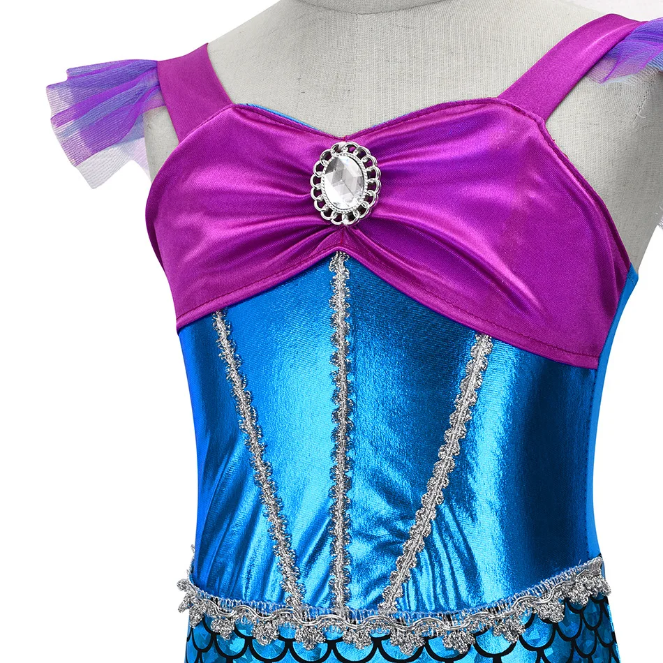 Girl Mermaid Dress Halloween Cosplay Birthday Clothing for Kid Carnival Party Gift Princess Costumes