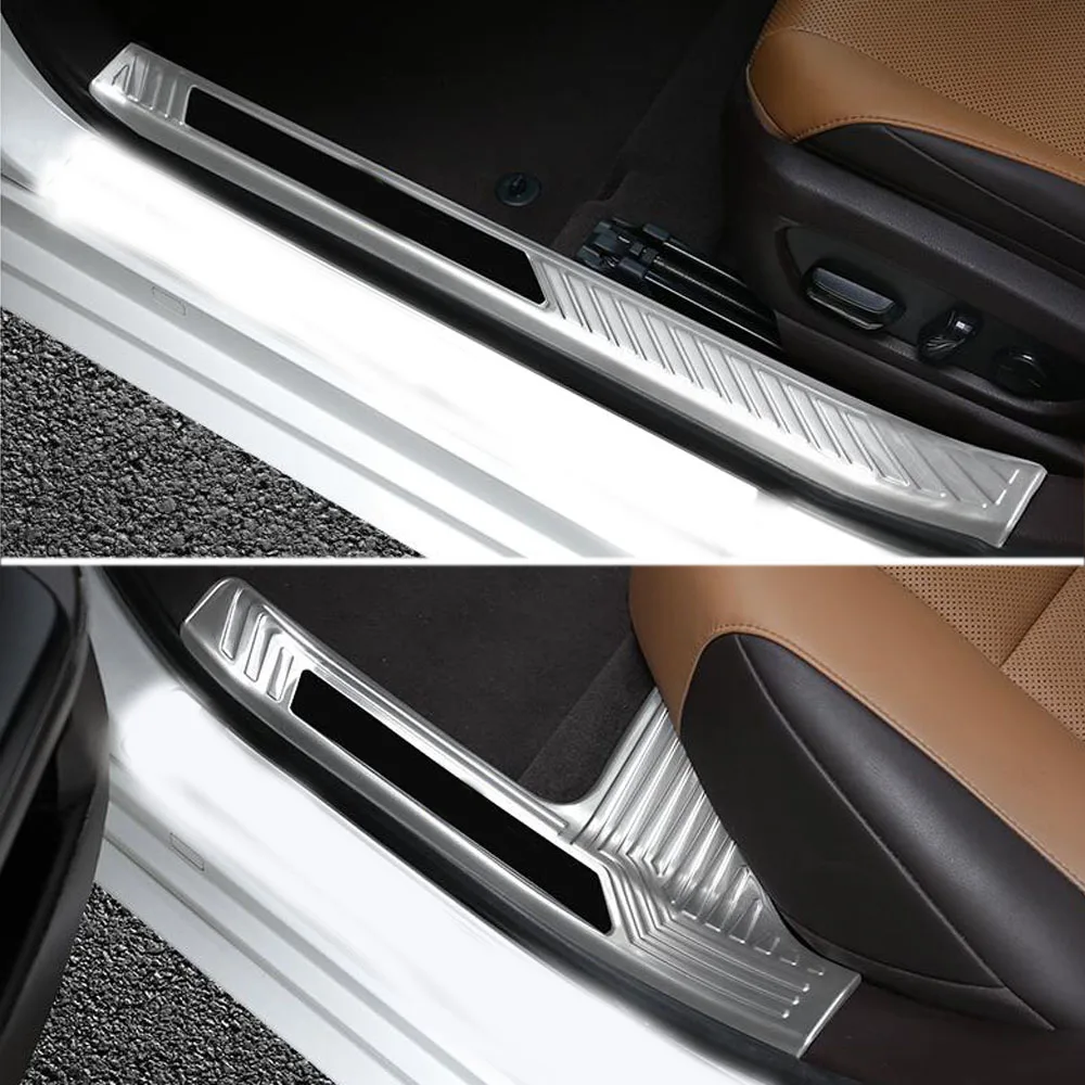 Car Styling Inner Threshold Door Bumper Trim Plate Sticker Frame For Lexus ES ES200 ES250 ES300 ES350 2018 2019 2020 2021 2022