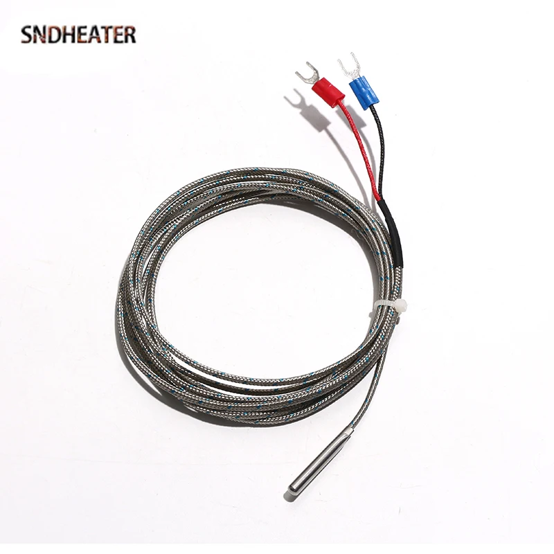 SNDHEATER WRNT-035 Thermocouple High Precision Sensor Probe 0.5M 1M 2M 3M 4M Alloy Metal Shielded Wire K/E/J/T-type Test Cable