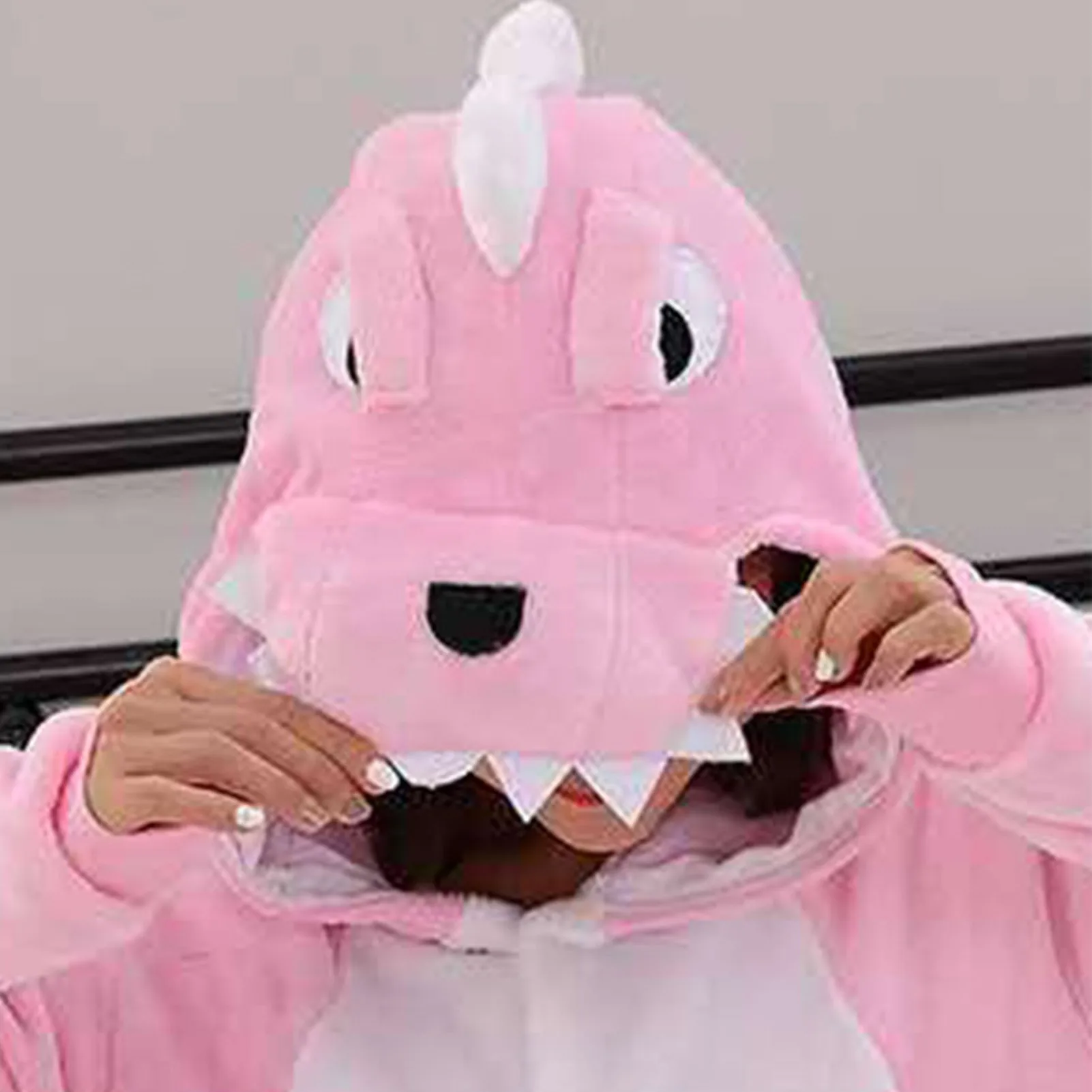 Pijama de una pieza para adultos, ropa de dormir de franela con forma de búho/vaca/dinosaurio, disfraz de Cosplay