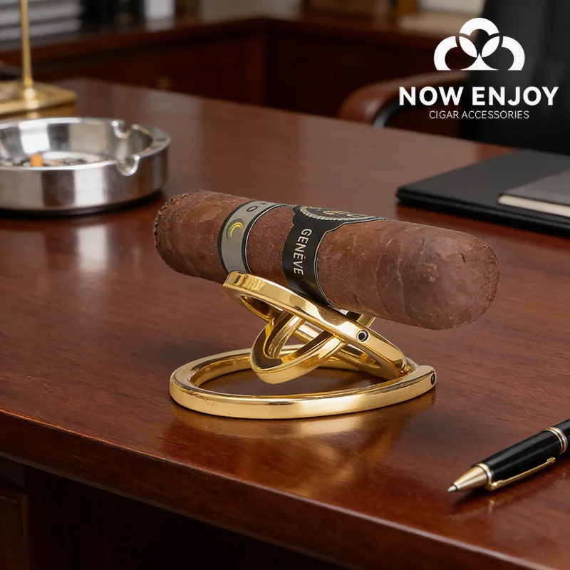 

Portable metal folding cigar holder - Travel outdoor cigar stand - Gift for men Smoking Accessories