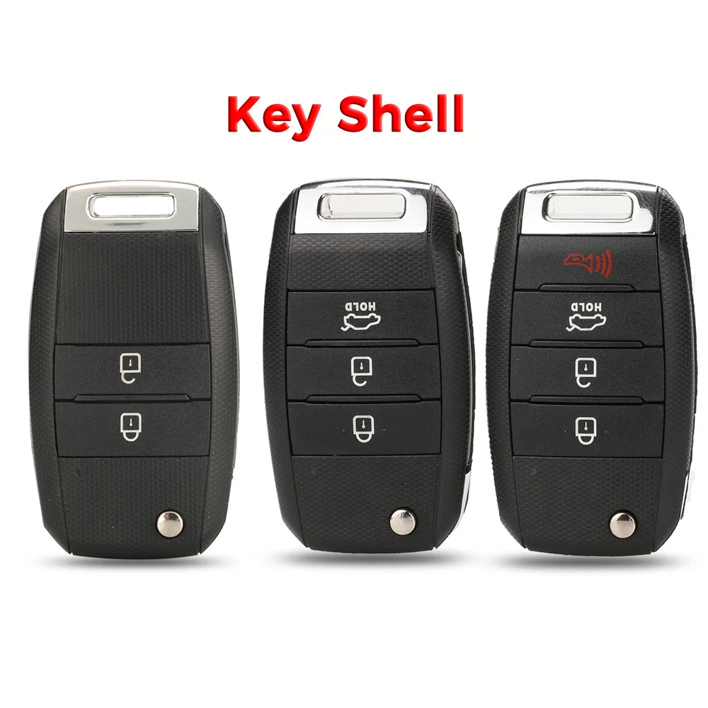 jingyuqin 2/3/4 Buttons Remote Flid Folding Key Case Shell Cover Case For KIA Carens Cerato Forte K2 K3 K5 Car Fob Cover